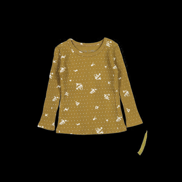 the-printed-long-sleeve-tee-golden-floral Lovely Littles - Sophia's StyleLong Sleeve Tee-1